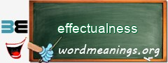 WordMeaning blackboard for effectualness